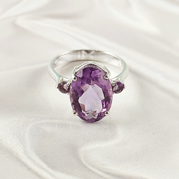 Multi Gemstone Ring in 925 Sterling Silver, Mixed Color Stone Modern Ring, Lightweight Stylish Jewelry, A6NP34