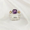 Multi Gemstone Ring in Solid 925 Sterling Silver, Vibrant Mixed Stone Ring, Lightweight Designer Jewelry, A6NP37