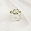 Multi Gemstone Ring in Solid 925 Sterling Silver, Vibrant Mixed Stone Ring, Lightweight Designer Jewelry, A6NP37