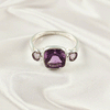 Multi Gemstone Ring in Solid 925 Sterling Silver, Vibrant Mixed Stone Ring, Lightweight Designer Jewelry, A6NP37