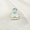 Multi Gemstone Ring in Solid 925 Sterling Silver, Colorful Stone Artistic Ring, Lightweight Statement Jewelry, A6NP36