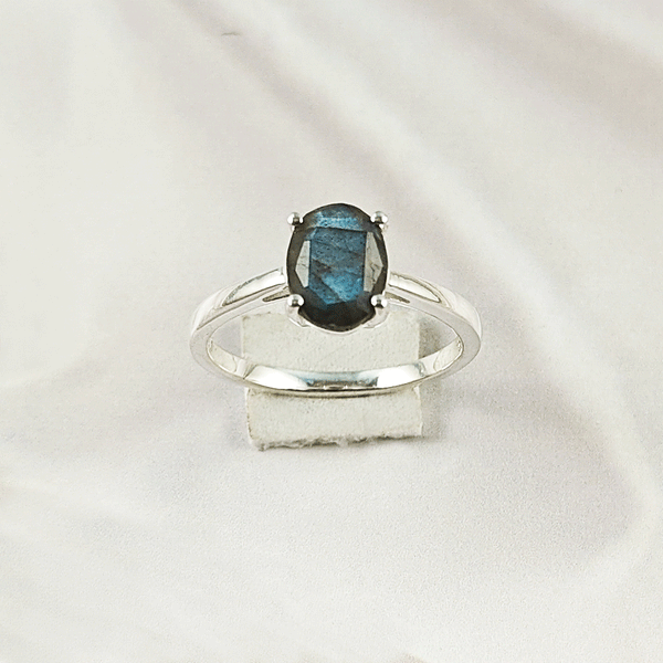 Multi Gemstone Ring in Solid 925 Sterling Silver, Colorful Stone Artistic Ring, Lightweight Statement Jewelry, A6NP36