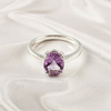 Multi Gemstone Ring in Solid 925 Sterling Silver, Colorful Stone Artistic Ring, Lightweight Statement Jewelry, A6NP36