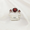 Multi Gemstone Ring in Solid 925 Sterling Silver, Mixed Stone Elegant Ring, Lightweight Contemporary Jewelry, A6NP35