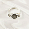 Multi Gemstone Ring in Solid 925 Sterling Silver, Mixed Stone Elegant Ring, Lightweight Contemporary Jewelry, A6NP35