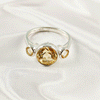 Multi Gemstone Ring in Solid 925 Sterling Silver, Mixed Stone Elegant Ring, Lightweight Contemporary Jewelry, A6NP35