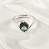 Multi Gemstone Ring in Solid 925 Sterling Silver, Vibrant Stone Contemporary Design, Lightweight Jewelry, A6NP41