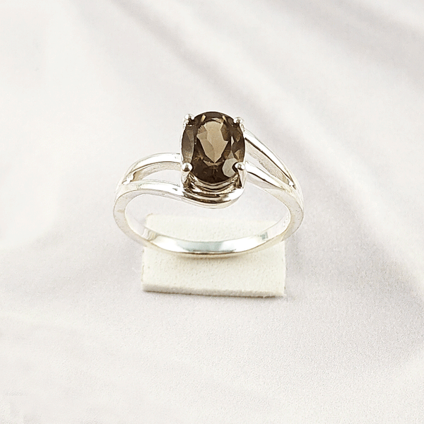 Mix Gemstone Ring in Solid 925 Sterling Silver, Colorful Stone Unique Design, Lightweight Fashion Jewelry, A6NP42