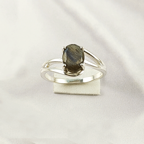 Mix Gemstone Ring in Solid 925 Sterling Silver, Colorful Stone Unique Design, Lightweight Fashion Jewelry, A6NP42