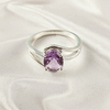 Mix Gemstone Ring in Solid 925 Sterling Silver, Colorful Stone Unique Design, Lightweight Fashion Jewelry, A6NP42