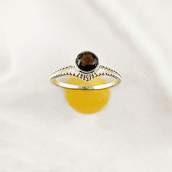 Multi Gemstone Ring in Solid 925 Sterling Silver, Colorful Natural Stone Ring, Unique Statement Jewelry, Lightweight Ring, A6NP53