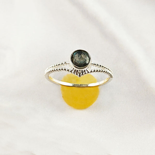 Multi Gemstone Ring in Solid 925 Sterling Silver, Colorful Natural Stone Ring, Unique Statement Jewelry, Lightweight Ring, A6NP53