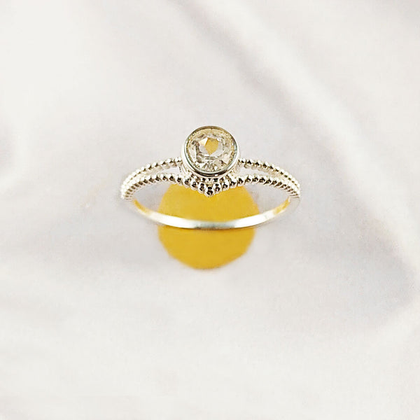 Multi Gemstone Ring in Solid 925 Sterling Silver, Colorful Natural Stone Ring, Unique Statement Jewelry, Lightweight Ring, A6NP53