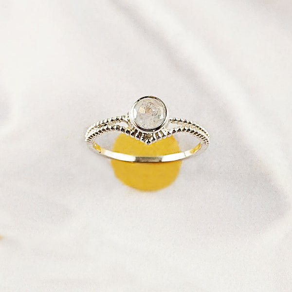 Multi Gemstone Ring in Solid 925 Sterling Silver, Colorful Natural Stone Ring, Unique Statement Jewelry, Lightweight Ring, A6NP53