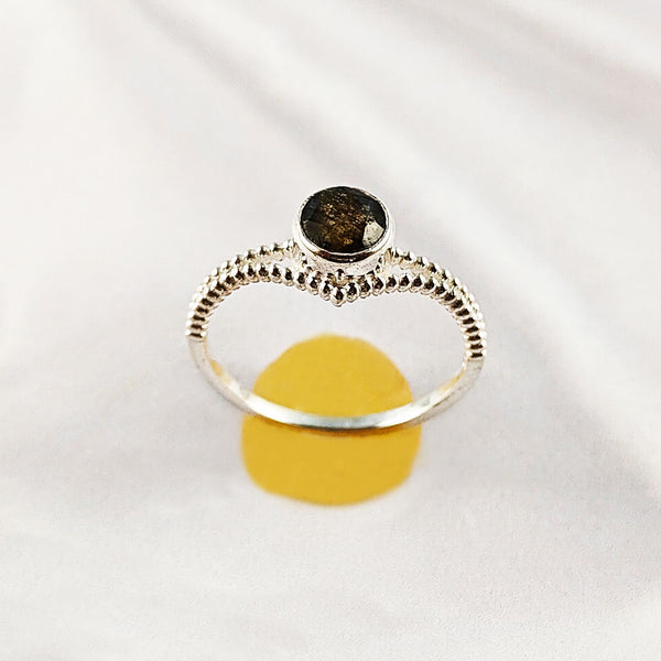 Multi Gemstone Ring in Solid 925 Sterling Silver, Colorful Natural Stone Ring, Unique Statement Jewelry, Lightweight Ring, A6NP53