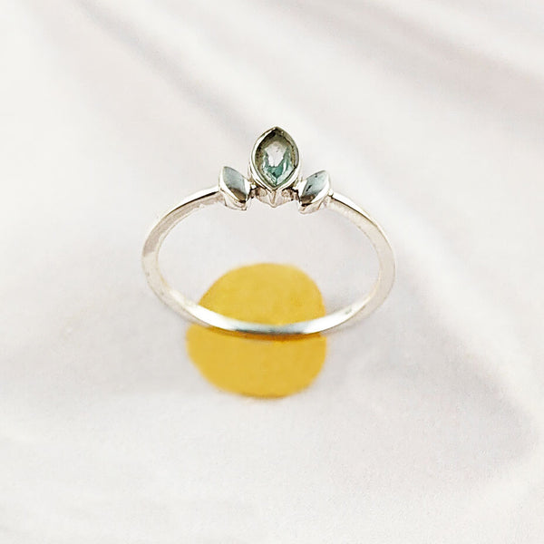 Multi Gemstone Ring in Solid 925 Sterling Silver, Vibrant Stone Unique Design, Lightweight Fashion Jewelry, A6NP54