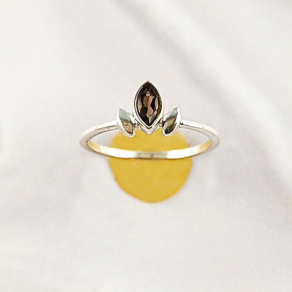 Multi Gemstone Ring in Solid 925 Sterling Silver, Vibrant Stone Unique Design, Lightweight Fashion Jewelry, A6NP54