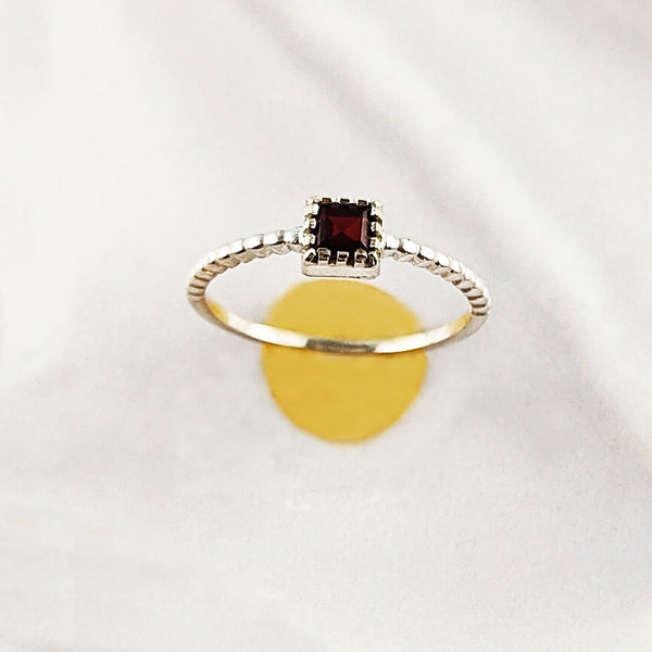 Multi Gemstone Ring in Solid 925 Sterling Silver, Mixed-Tone Stone Unique Design, Lightweight Fashion Jewelry, A6NP55