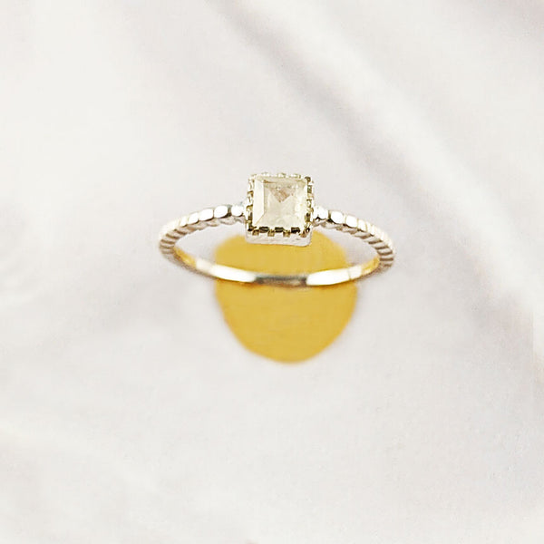 Multi Gemstone Ring in Solid 925 Sterling Silver, Mixed-Tone Stone Unique Design, Lightweight Fashion Jewelry, A6NP55