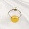 Multi Gemstone Ring in Solid 925 Sterling Silver, Mixed-Tone Stone Unique Design, Lightweight Fashion Jewelry, A6NP55