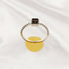 Multi Gemstone Ring in Solid 925 Sterling Silver, Mixed-Tone Stone Unique Design, Lightweight Fashion Jewelry, A6NP55