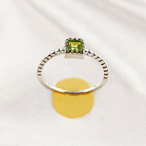 Multi Gemstone Ring in Solid 925 Sterling Silver, Mixed-Tone Stone Unique Design, Lightweight Fashion Jewelry, A6NP55