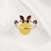 Mixed Gemstone Ring in Solid 925 Sterling Silver, Unique Stone Combination, Lightweight Fashion Jewelry, A6NP56