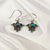Mixed Gemstone Earrings in Solid 925 Sterling Silver, Multicolor Stone Statement Design, Lightweight Handmade Jewelry, A6DP59