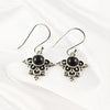 Mixed Gemstone Earrings in Solid 925 Sterling Silver, Multicolor Stone Statement Design, Lightweight Handmade Jewelry, A6DP59