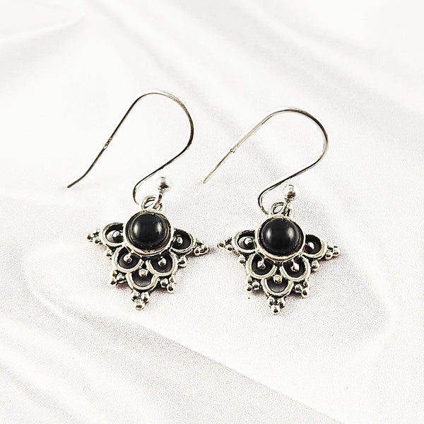 Mixed Gemstone Earrings in Solid 925 Sterling Silver, Multicolor Stone Statement Design, Lightweight Handmade Jewelry, A6DP59