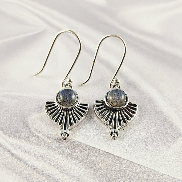 Multi Gemstone Earrings in Solid 925 Sterling Silver, Colorful Stone Contemporary Design, Lightweight Handmade Jewelry, A6DP60