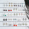 Multi Gemstone Cut Stone Earring Lot in Solid 925 Sterling Silver, Mixed Stone Earring Collection, Colorful Jewelry Lot, A6DP57