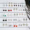 Multi Gemstone Cut Stone Earring Lot in Solid 925 Sterling Silver, Mixed Stone Earring Collection, Colorful Jewelry Lot, A6DP57