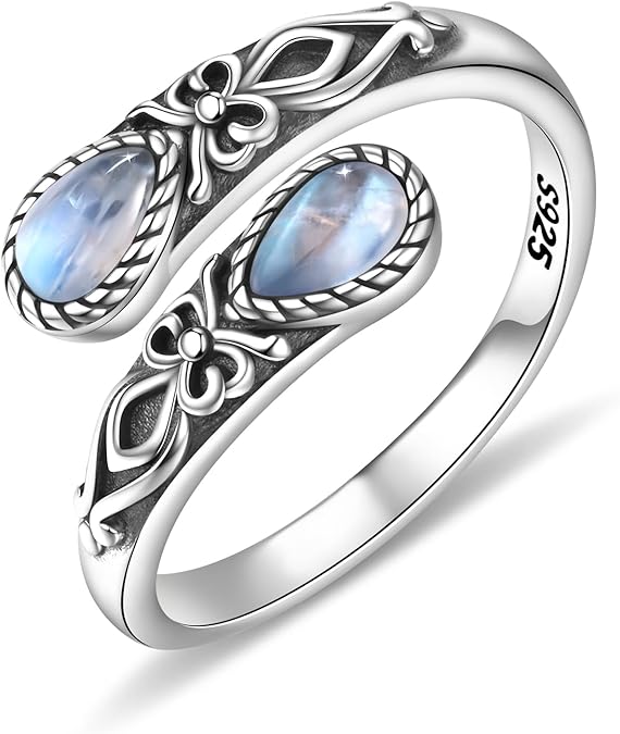 Rainbow Moonstone Ring - C1234- 925 Sterling Silver test item