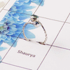 Blue Topaz Cut Stone Ring – 925 Sterling Silver Adjustable Elegant Ring