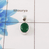 Green Onyx Cut Stone Pendant – 925 Sterling Silver Minimal Elegant Pendant