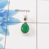 Green Onyx Cut Stone Pendant – 925 Sterling Silver Minimal Elegant Pendant