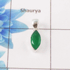 Green Onyx Cut Stone Pendant – 925 Sterling Silver Minimal Elegant Pendant