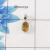 Citrine Cut Stone Pendant – 925 Sterling Silver Minimal Elegant Pendant