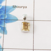 Citrine Cut Stone Pendant – 925 Sterling Silver Minimal Elegant Pendant