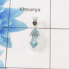 Blue Topaz Cut Stone Pendant – 925 Sterling Silver Minimal Elegant Pendant
