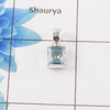 Blue Topaz Cut Stone Pendant – 925 Sterling Silver Minimal Elegant Pendant