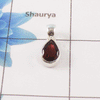 Garnet Cut Stone Pendant – 925 Sterling Silver Timeless Elegant Pendant