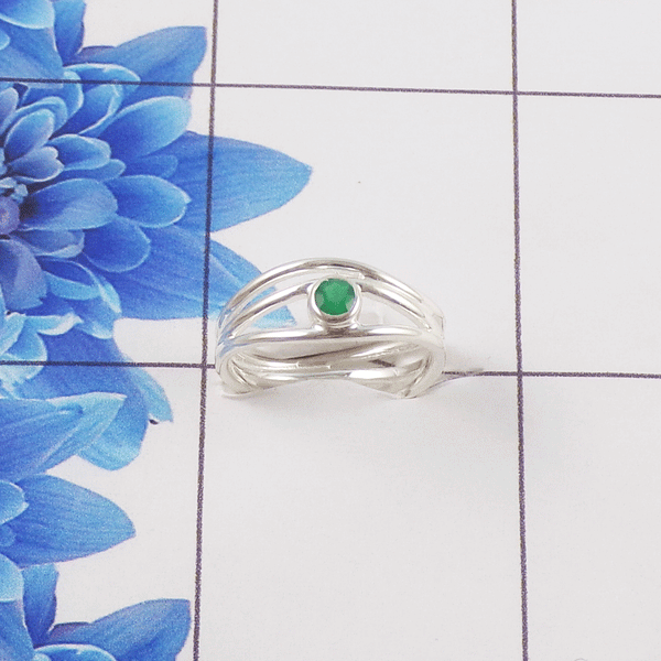 Natural Multi Stone Ring – 925 Sterling Silver Designer Ring
