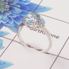 Natural Cut Stone Ring – 925 Sterling Silver Single Stone Minimal Ring