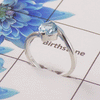 Natural Cut Stone Ring – 925 Sterling Silver Square Cut Minimal Ring