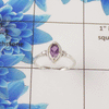 Natural Multi Gemstone Marquise Ring – 925 Sterling Silver 3 Stone Dainty Ring