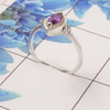 Natural Multi Gemstone Marquise Ring – 925 Sterling Silver 3 Stone Dainty Ring