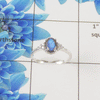 Multi Gemstone Cut Stone Ring A6DP01 – 925 Sterling Silver Minimal Sleek Ring for Women