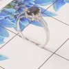 Natural Cut Stone Ring – 925 Sterling Silver Single Stone Minimal Ring